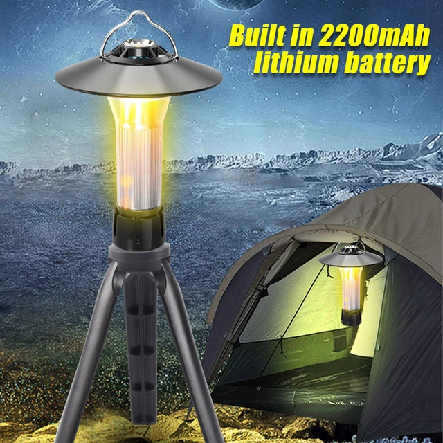 USB Portable LED Flashlight Rechargeable Outdoor Camping Tent Light Lantern Lamp