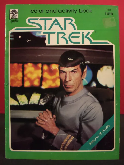 Livre d'activités de coloriage Star Trek Vintage 1979 inutilisé mais couverture endommagée