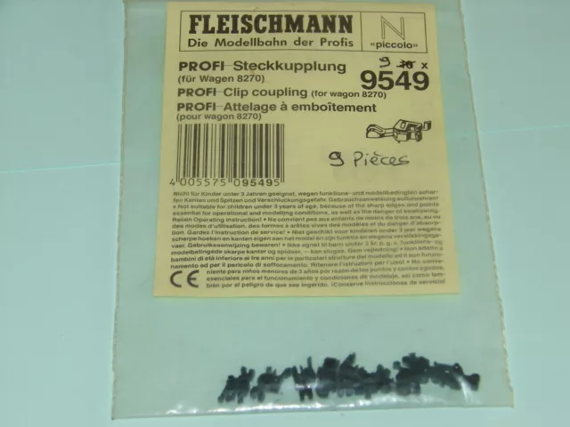 Fleischmann Picolo ( 9549 ) Sachet De 9 Attelages A Emboitement  Echelle N 1/160