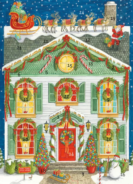 Home for Christmas by Ingrid Slyder Caspari Book-style Advent glitter appliqué