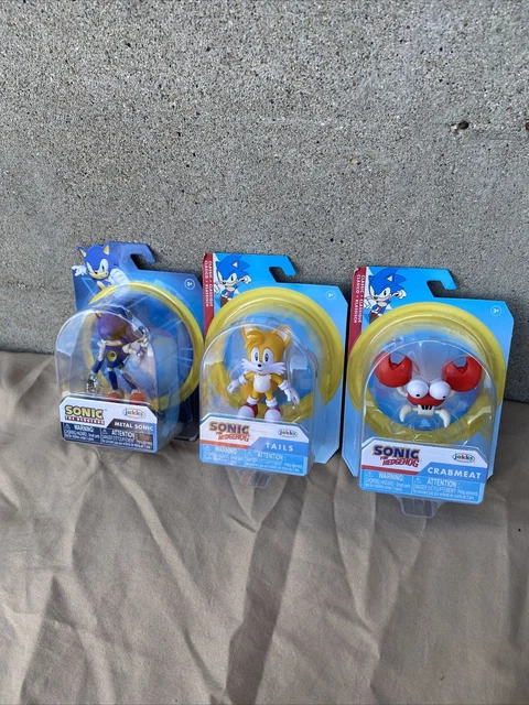 JAKKS Pacific Lot De 3 Figurines Sonic 6,35 Cm – Sonic, Shadow, Knuckles Avec Accessoires Buzz Bomber Et Drone – Film Sonic 3