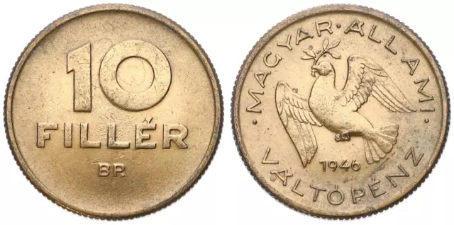 Ungarn - Hungary 10 Filler 1946-1951 - Magyar - verschiedene Jahrgänge