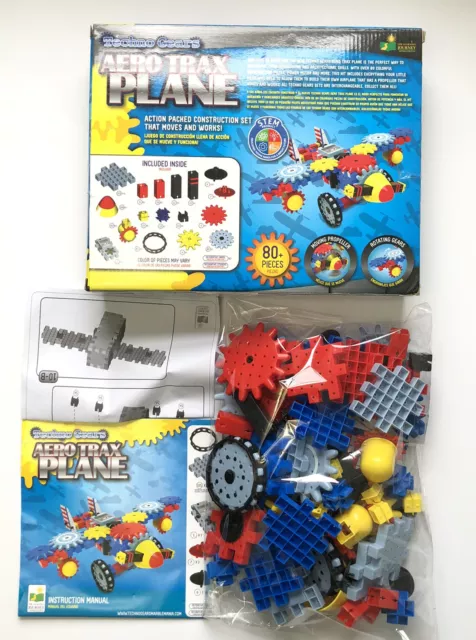 Techno Gears AERO TRAX PLANE CONSTRUCTION SET 80+ Pieces  A Stem Product