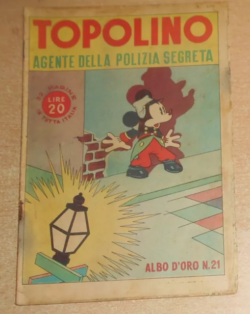 Ed.mondadori Alb0 D'oro  N° 21  1946  Topolino  Originale !!!!!