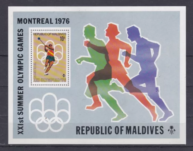 8763 Malediven Olympiade Montreal Block   postfrisch