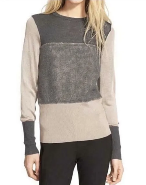 NWT! rag & bone • Marissa Crew Sweater • Grey Merino Wool • SZ XS • Retail $295