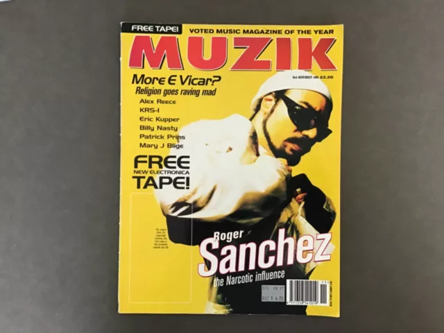 Vtg Nov 1995 Muzik Magazine Issue 6 Roger Sanchez E Vicar Electronica Mix UK Mag