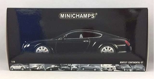 Minichamps Black 1/18 Bentley Continental Gt