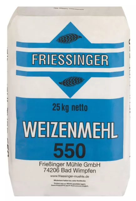 BIELMEIER KÜCHENMEISTER Weizenmehl T550 Versandeinheit 25kg