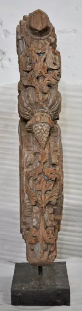 Antique Wooden Very Large Bracket Carving Figurine Original Old Fine Hand Carved 3