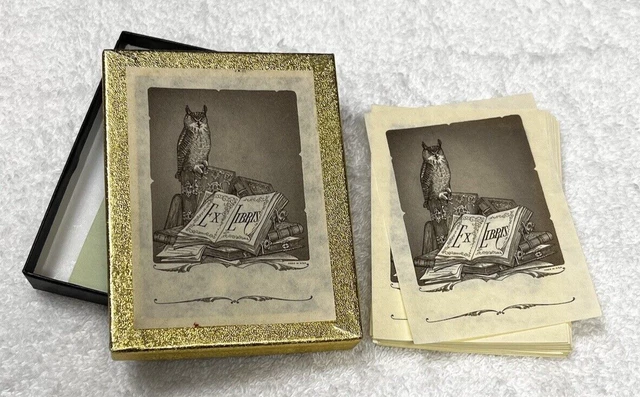 Older Owl On Book Ex Libris Antioch Book Plates 39 Plates