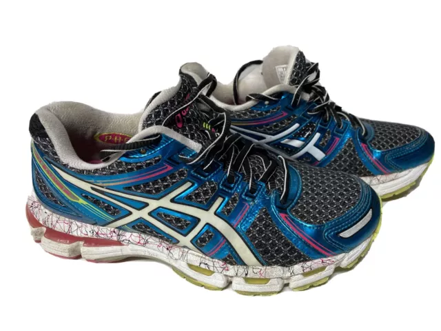 Asics Gel-Kayano 19 Womens T392N Multi Color Running Athletic Shoes Size 7