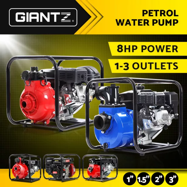 Giantz Petrol Water Pump 2" High Pressure Transfer Fire Fighting Irrigation 8HP