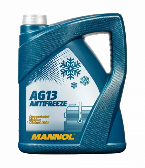 5L Mannol AG13 Antifreeze Coolant Concentrated Green Longlife All Seasons