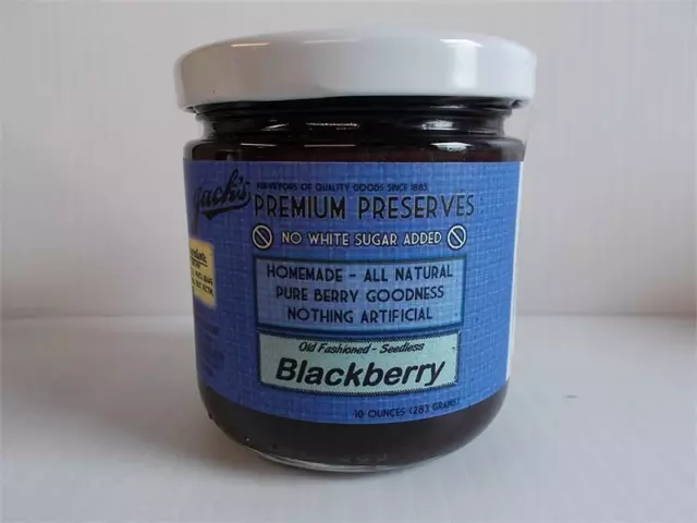 Jack's Premium Preserves No Sugar Added  Seedless Blackberry 10 OZ