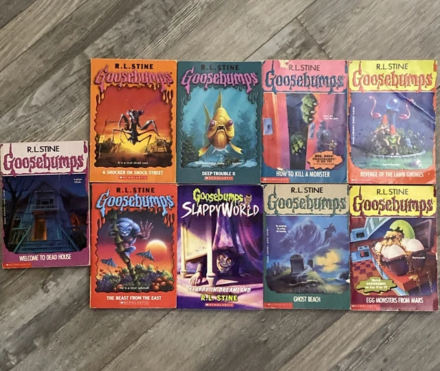 R.L. STINE GOOSEBUMPS Book Lot Of 10 Books - VINTAGE Kids Scary Horror ...