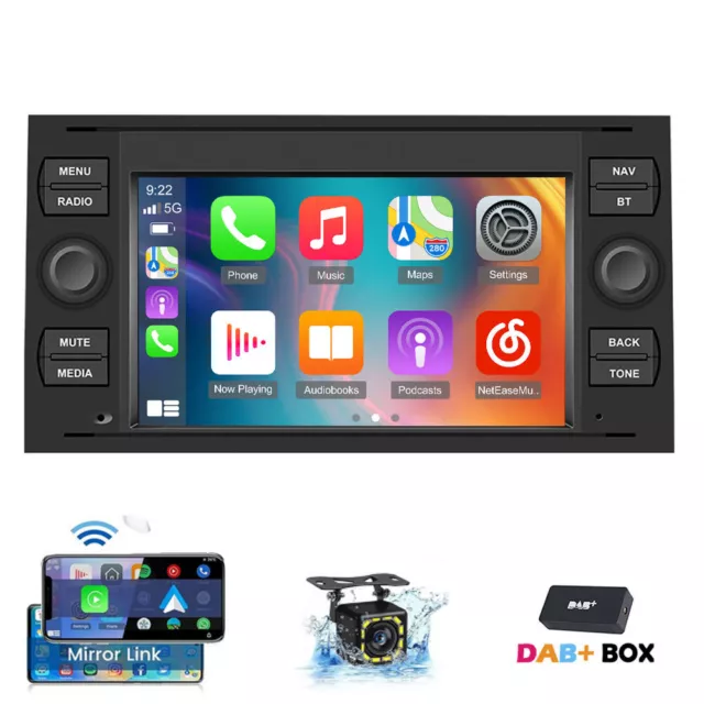 DAB+ Android 13 Autoradio Carplay Für Ford Focus Fiesta Transit Connect 32G Kam