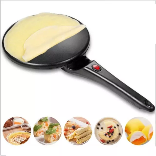 US/EU Plug Crepe Maker Non-Stick Griddle Pancake Pan  Kitchen Appliance