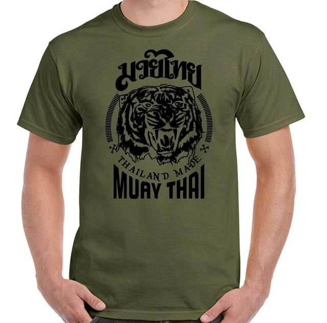 Muay Tailandese T-Shirt, Uomo Mma UFC Arti Marziali Palestra Top Tigre Guanto 6
