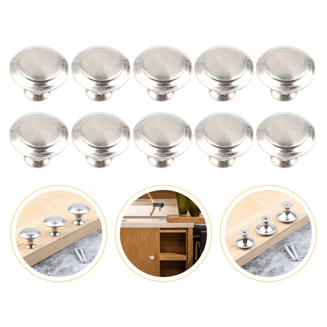 10 pz maniglie per porta dell'armadio per armadi da cucina pulsanti cassettiera Silver