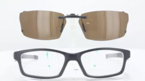 Custom Fit Polarized CLIP-ON Sunglasses For Oakley CROSSLINK OX8027 53x17 TAB