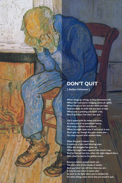 Don't Quit Poem Print - Disperazione - Art Photo Poster Gift