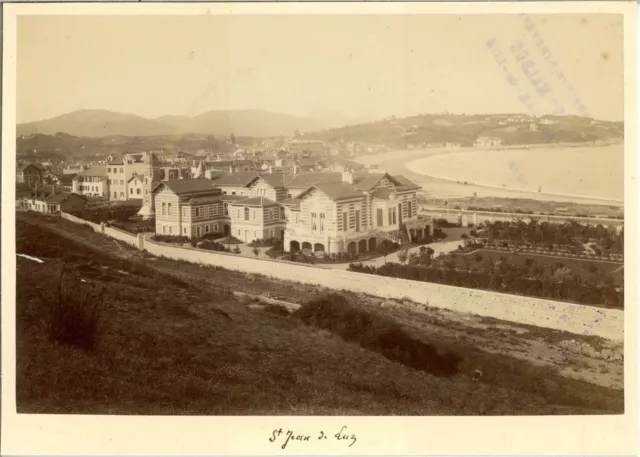 France, Saint Jean de Luz  Vintage albumen print. Pyrénées-Atlantiques  Tirage