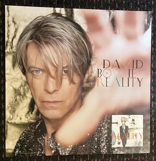 DAVID BOWIE Reality 24x24 original record store promo poster 2003 Columbia