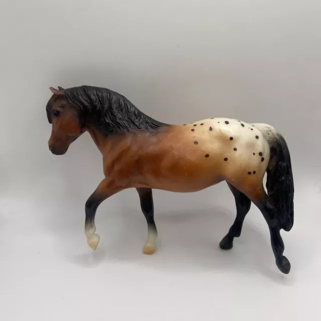 Breyer Molding Co.  Light Brown Horse, Black Mane & Tail Black Spots 5” Tall