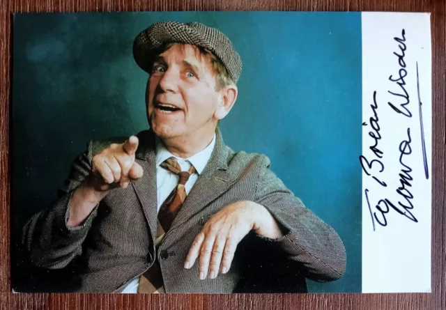 Sir Norman Wisdom "Mr Grimsdale" Personally Signed 6"X4" Photo AFTAL COA