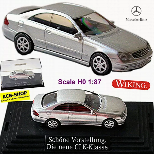 Mercedes Benz CLK C209 Coupe 2002-09 brillantsilber metallic 1:87 Wiking