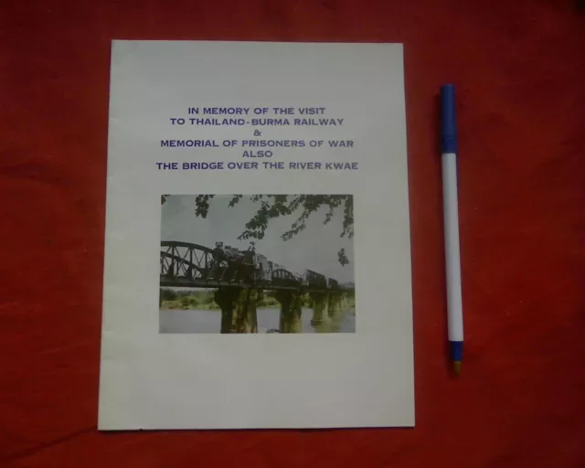 VINTAGE Thailand - Burma Railway, Kwae River Bridge book.