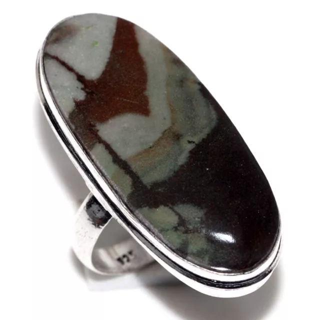 Picasso Jasper 925 Silver Plated Gemstone Handmade Ring US 9.5 Gifts Jewelry GW