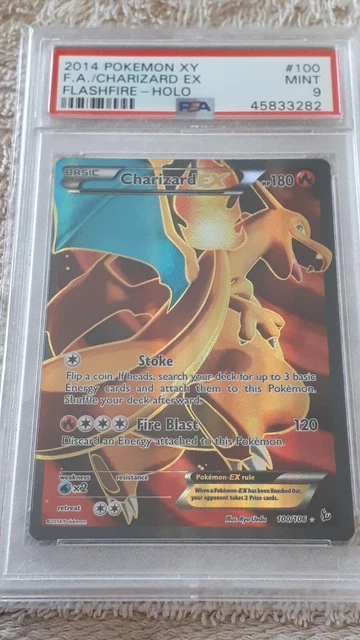 Pokemon XY Flashfire Full Art Charizard Ex Holo #100 PSA9 MINT