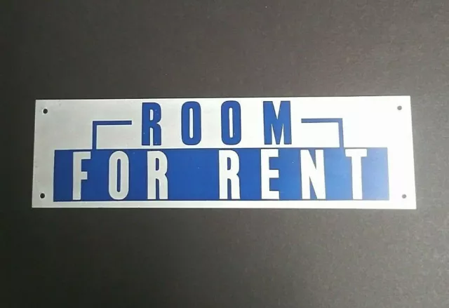 ROOM FOR RENT Retro Vintage Style Metal Sign 4"h x 14"w w/ Holes