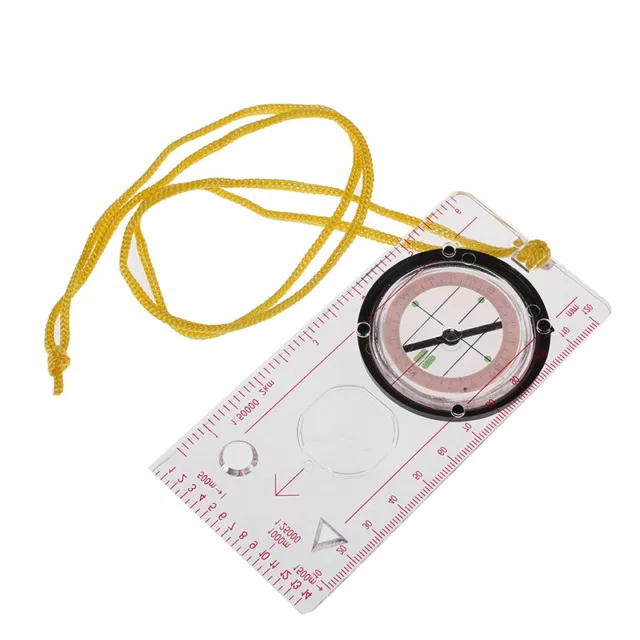 Camping Compass Outdoor Portable Hiking Camping Ruler Map Magnifier Compass;c; 3