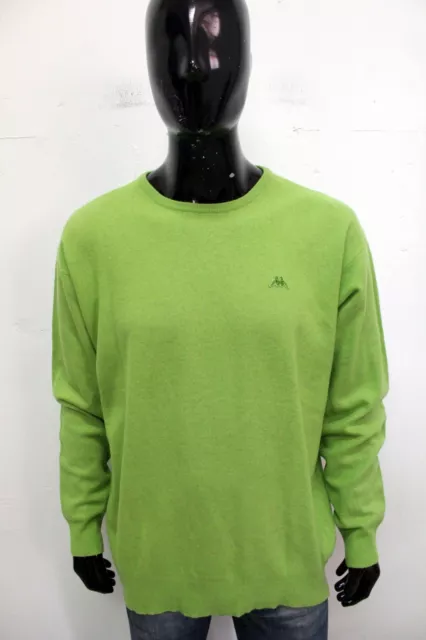 Robe Di Kappa Maglione Uomo Taglia 2XL Maglioncino Verde Sweater Pullover Lana