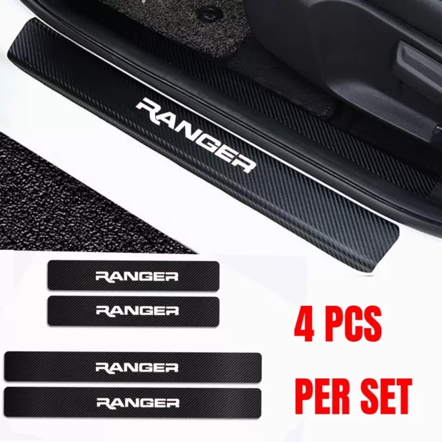 For Ford Ranger Car Door Plate Sill Scuff Anti Scratch Decal Sticker Protector