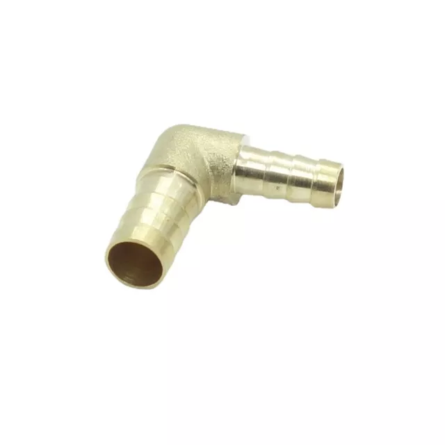 3/8" x 1/2" Hose Barb Elbow Reducer 90 Degree Brass Fitting Water Gas Air Fuel