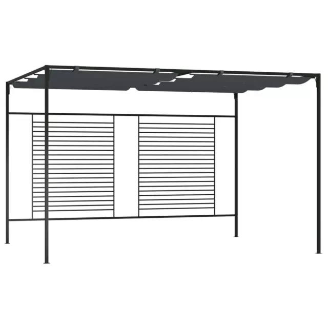 Pavillon mit Ausziehbarem Dach 4x3x2,3 m Anthrazit 180 g/m² N4U7