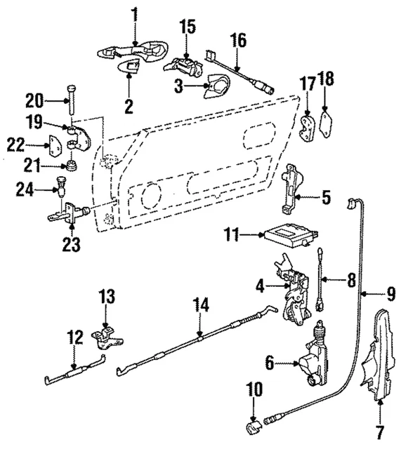 Genuine Porsche Handle Outside Base 993-537-621-00