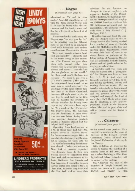 1964 PAPER AD Lindberg Lindy Loonys Road Hog Big Wheeler Satans Crate Scuttle