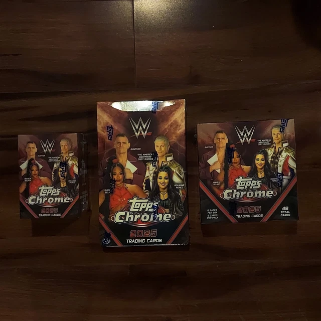 2021 Topps CHROME WWE Exclusive Factory Sealed Blaster Box – Wrestling Cards, Hulk Hogan, Ungraded
