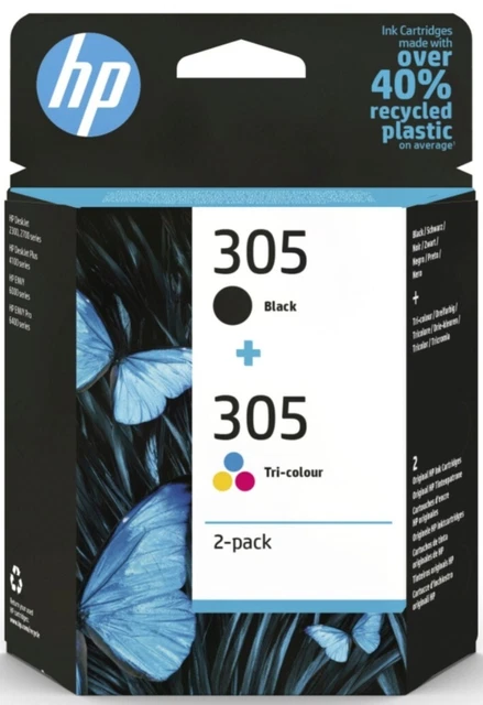 KIT 2 CARTUCCE ORIGINALI HP305 NERO + COLORE multipack UFFICIALE HP