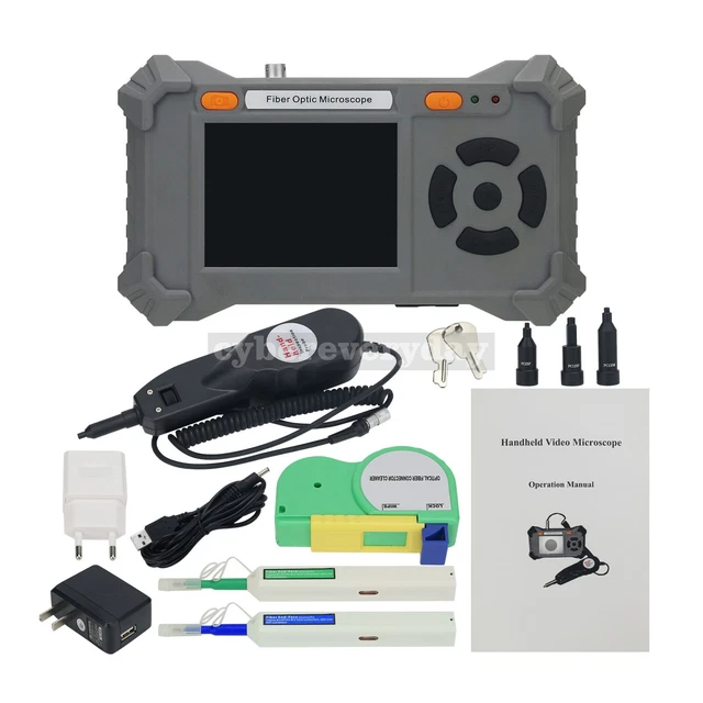 JW5009 250X Fiber Optic Microscope Fiber Inspection Fiber End Inspector Device