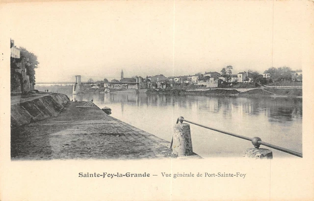 Cpa 33 Sainte Foy The Grande General View Of Port Sainte Foy