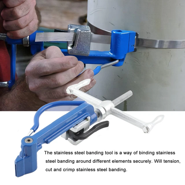 Stand Less Tool MANUAL STAINLESS STEEL Banding Tool Cable Tie Tensioning Band Strapping ...