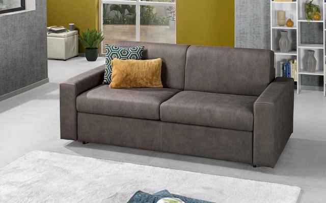 Vendo divano letto Gea Nabuk elephant, mondo convenienza in condizioni ottime. 