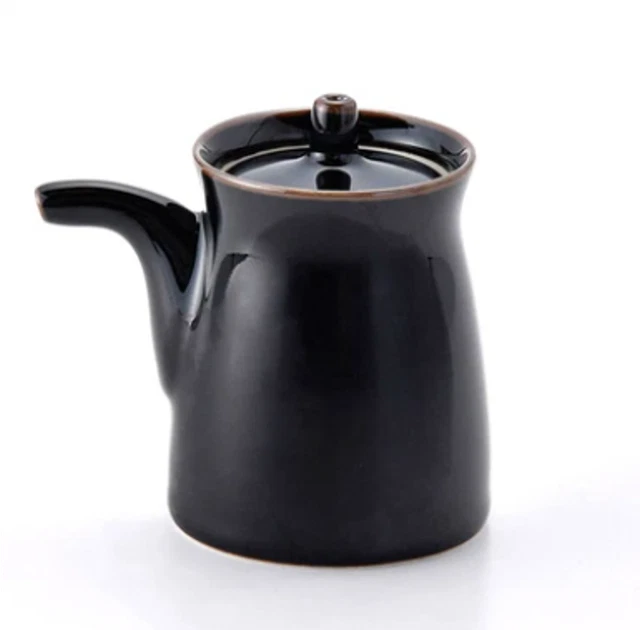 HAKUSAN  Soy Sause Pot Arita Porcelain Type G Large 120ml TENMOKU Japan