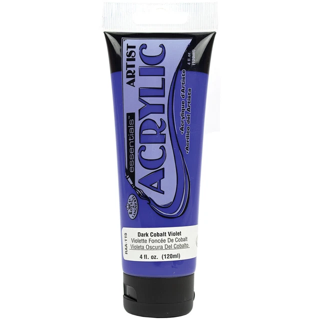 Paquete de 3 pinturas acrílicas esenciales(TM) 4 OZ - violeta cobalto oscuro -RAA-115